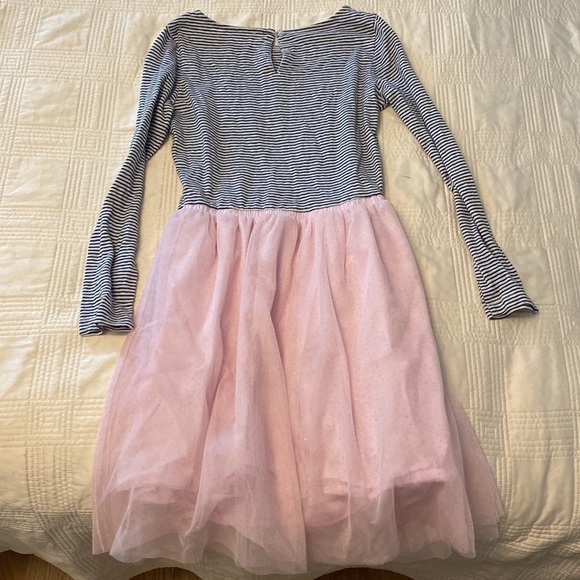 Crewcuts J Crew Stripes and Pink Tulle and Knit Ballerina Dress. Girls Size L - Picture 4 of 4
